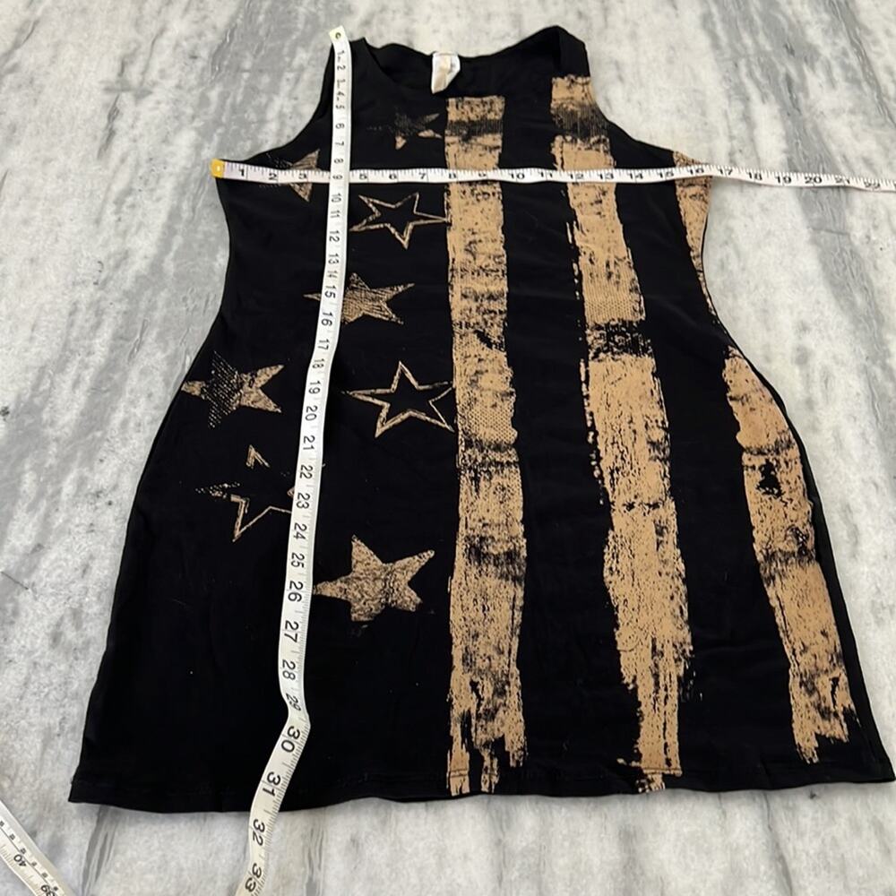 K TOO Black & Tan Bodycon Sleeveless Knit Dress Junior Size Large Pullover Mini - Picture 6 of 6